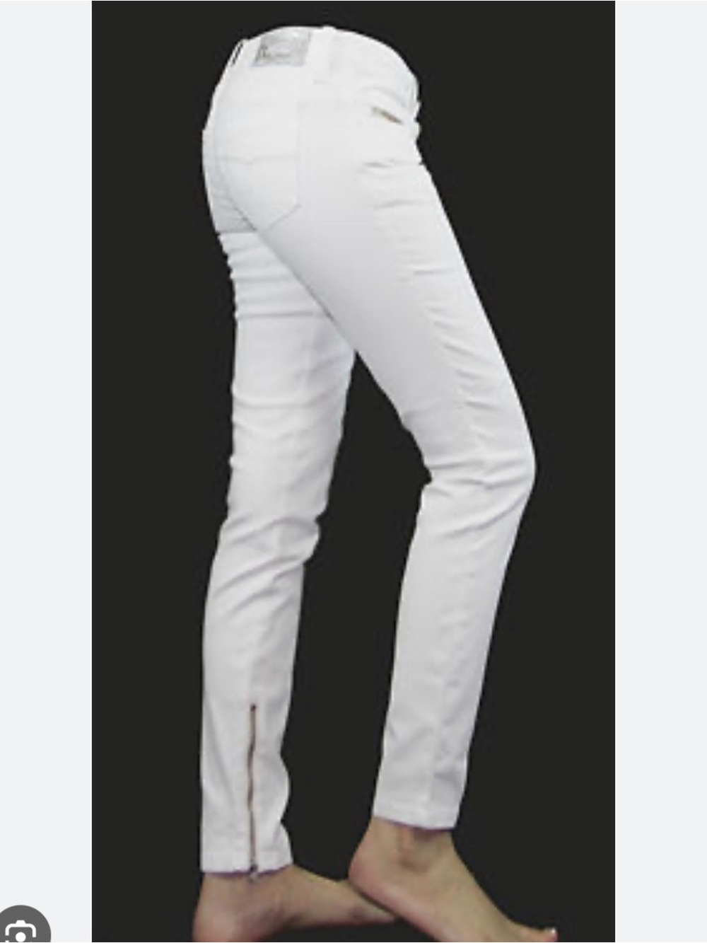 Diesel White Leather Logo Patch Jeans